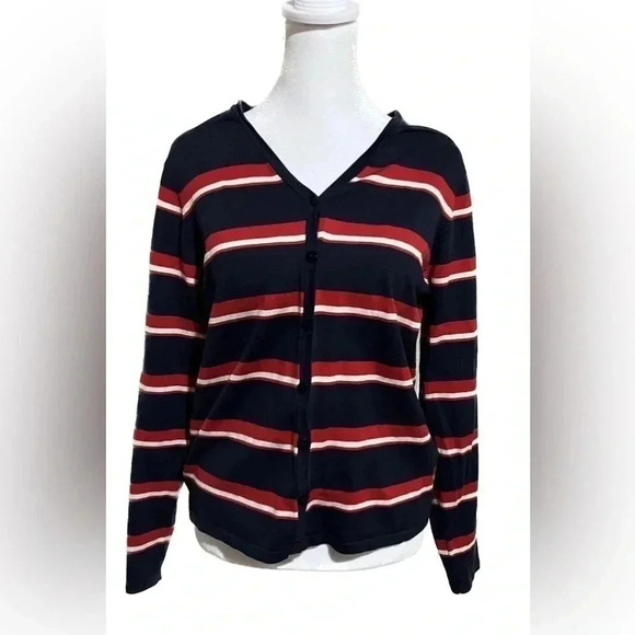 Pendleton red, white and blue button up cardigan size small - Picture 1 of 10